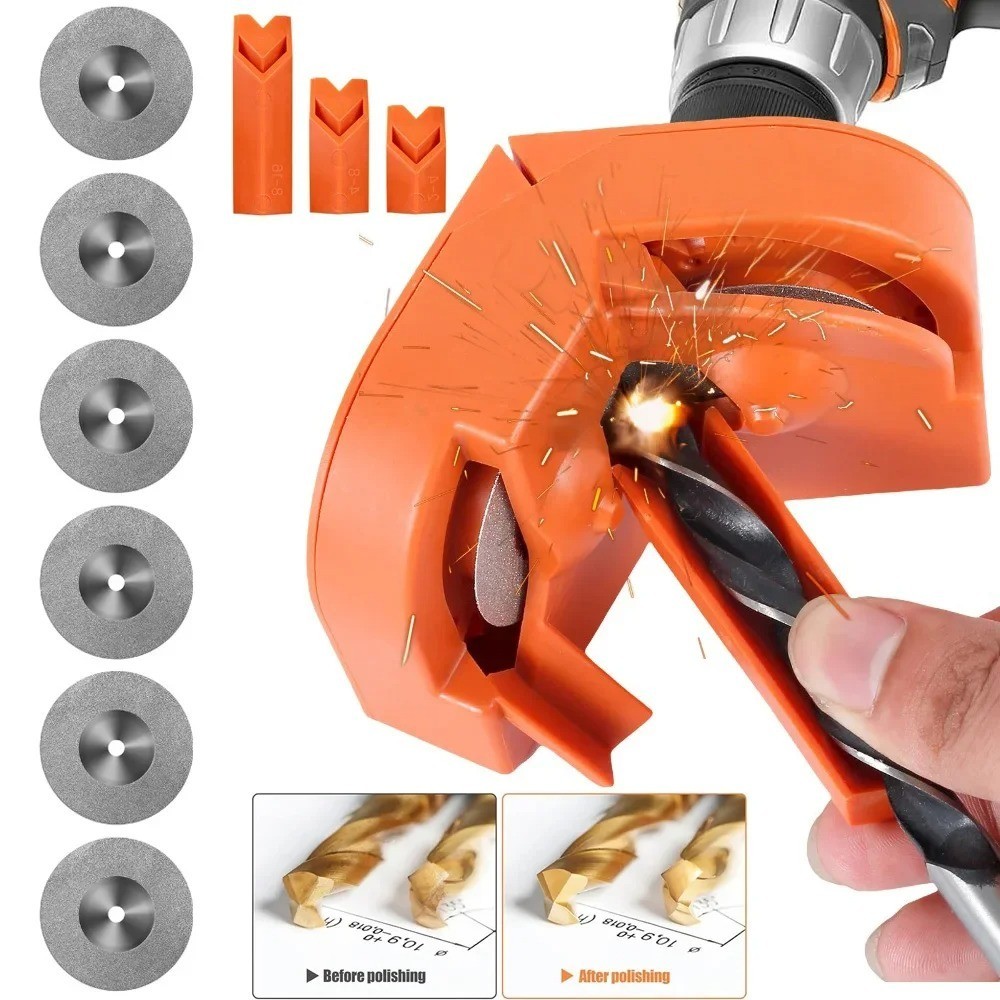 Drill Bit Sharpener - Multi-Purpose Grinding Tool for Bit Repair & Sharpening