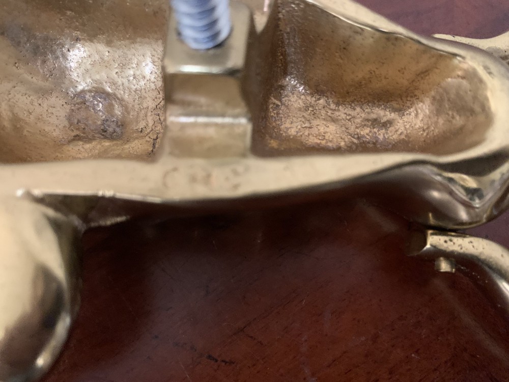 CMC Solid Brass Longhorn Steer Head Door Knocker Handle E854-2