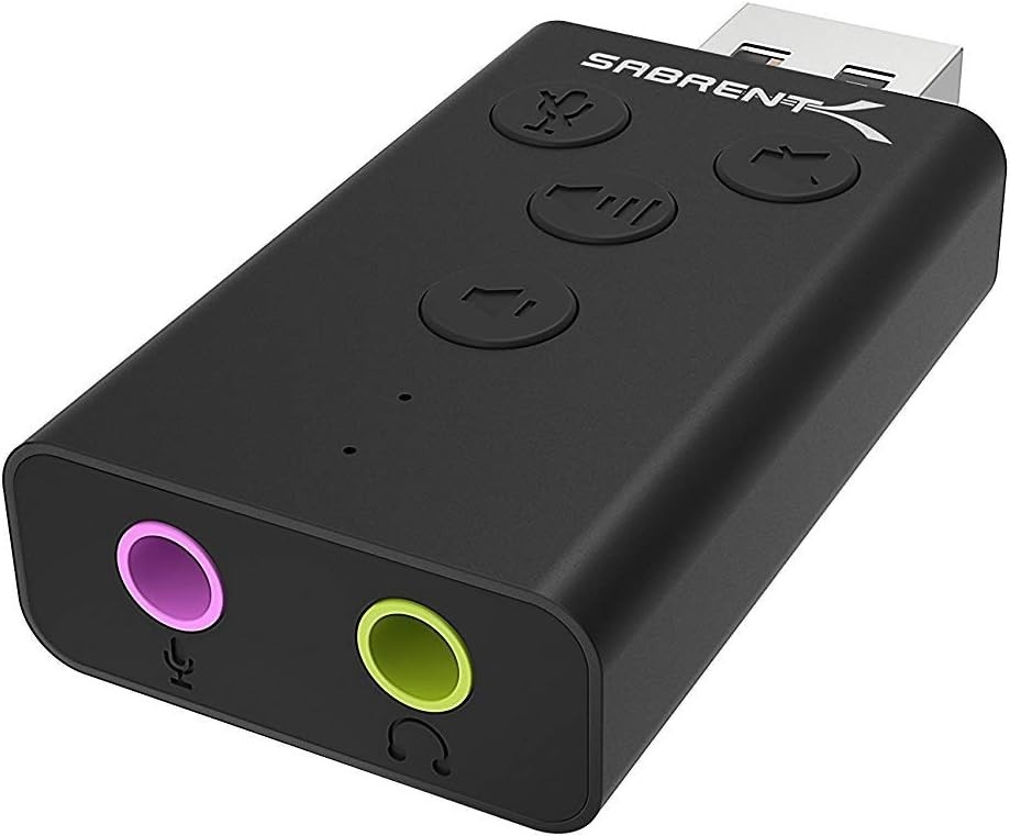 USB Stereo Sound Adapter for Windows & Mac - 3D Audio, Driverless Plug & Play