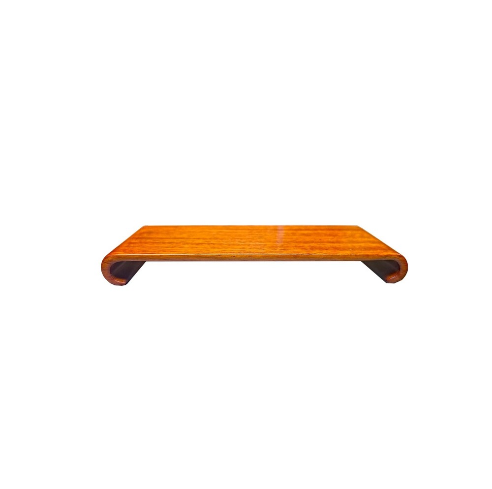 6.25" Light Brown Wood Scroll Leg Rectangular Display Stand Riser Easel ws4055C