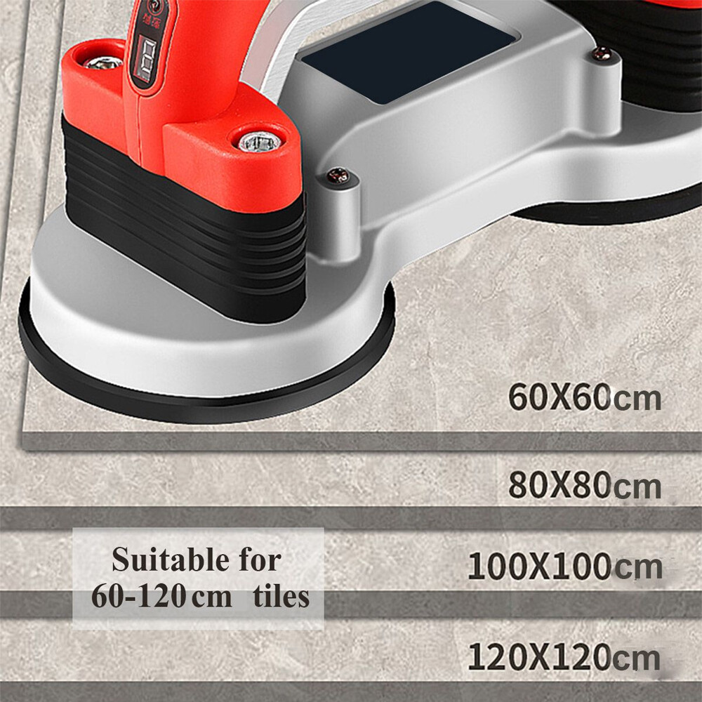 Automatic Tile Machine Tiles Vibrator Floor Vibrator Leveling Tool w/ 2 Battery