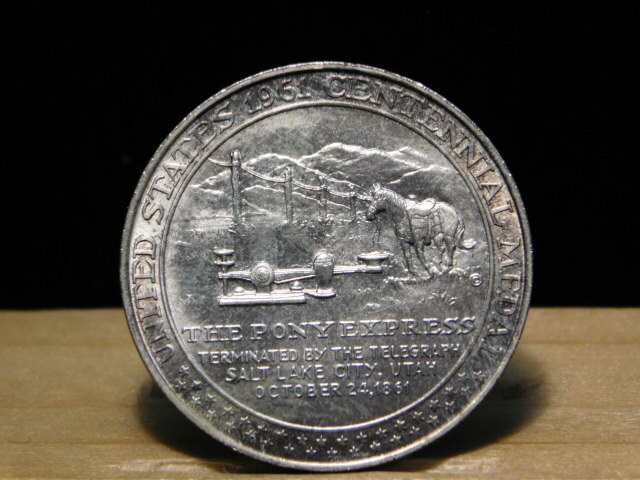 Pony Express Termination Centennial 1961 So-called dollar struck in silver