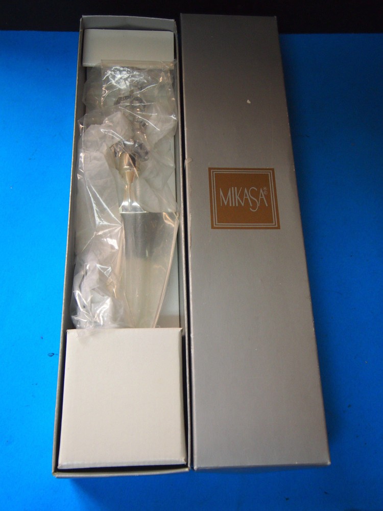 Cake Server Mikasa Starshine Crystal Handle & Silver Pie Server
