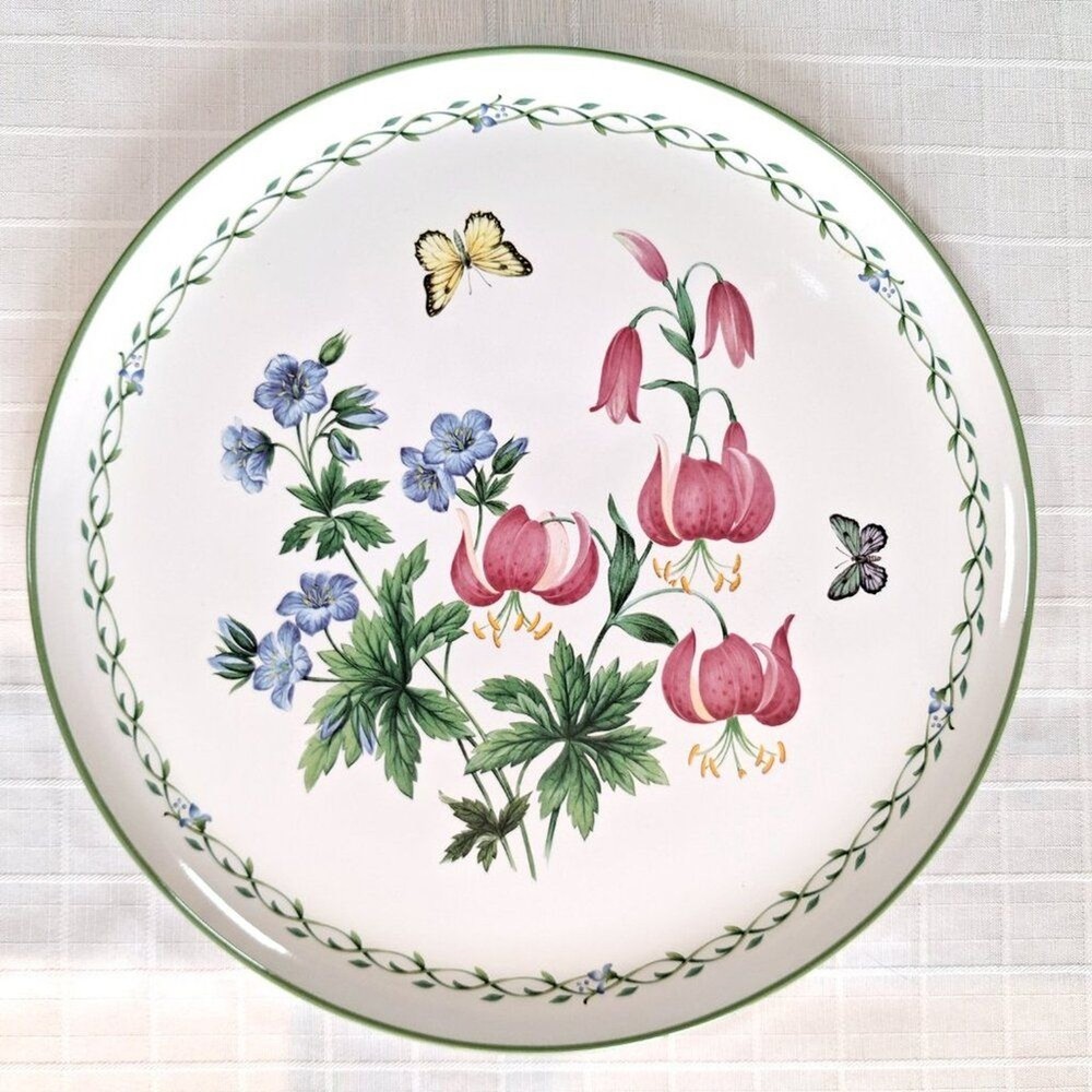 Studio Nova Garden Bloom Cake Plate with Server 14" Across