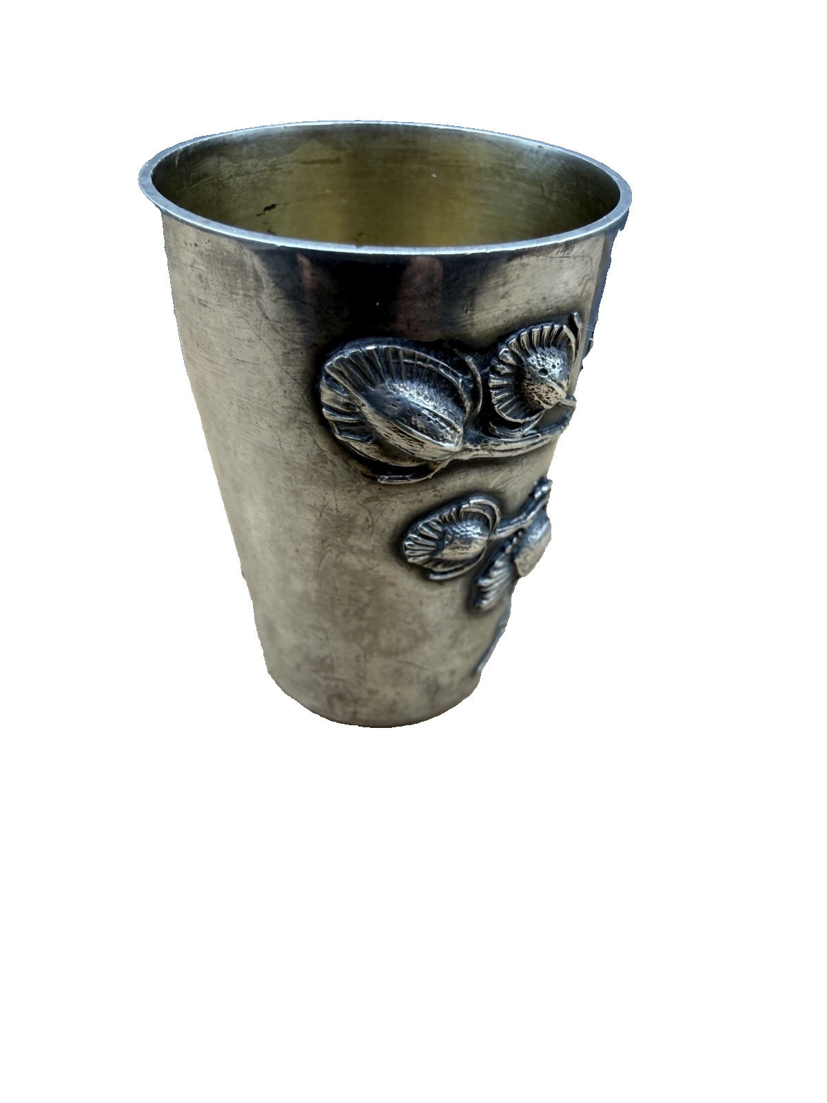 Thistle Repoousse Cup 800 silver 23 grams Antique Vintage