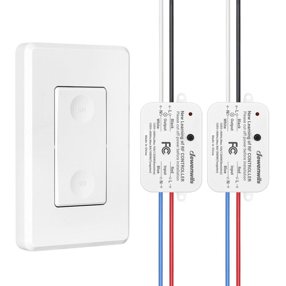 DEWENWILS Wireless Remote Control Wall Light Switch for Ceiling Lights 30M Range