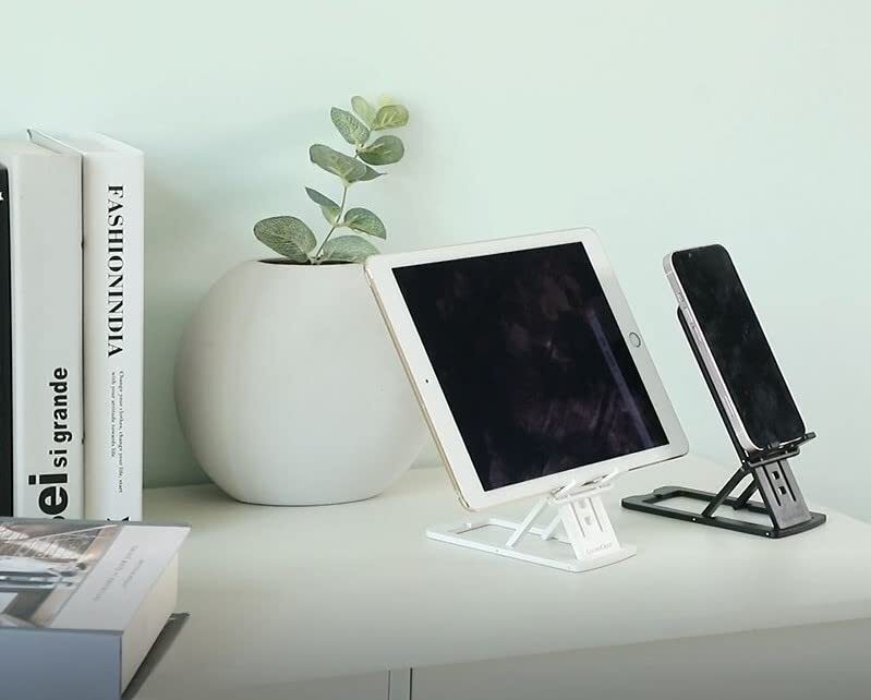 Cell Phone and Tablet Stand for Desk Slim Foldable Adjustable Angle and Height