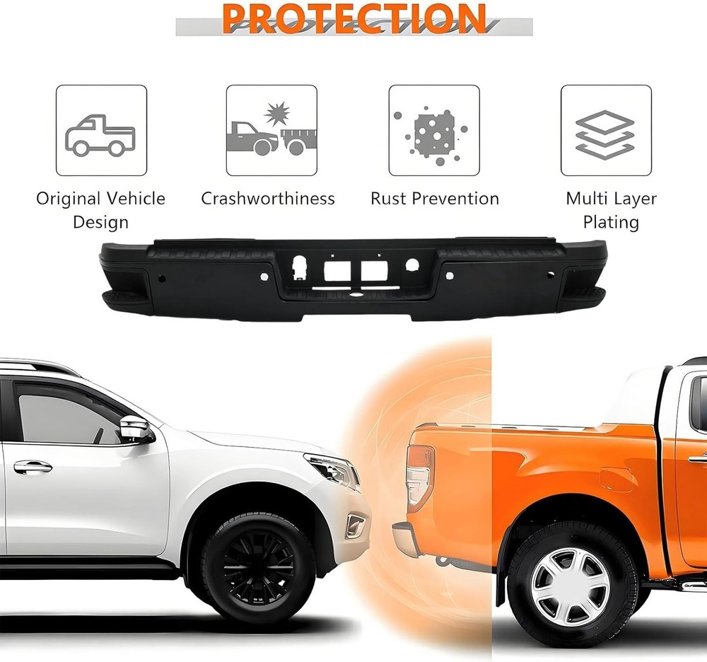 Rear Step Bumper Assembly Compatible with 2014 2015 2016 2017 Chevy Silverado