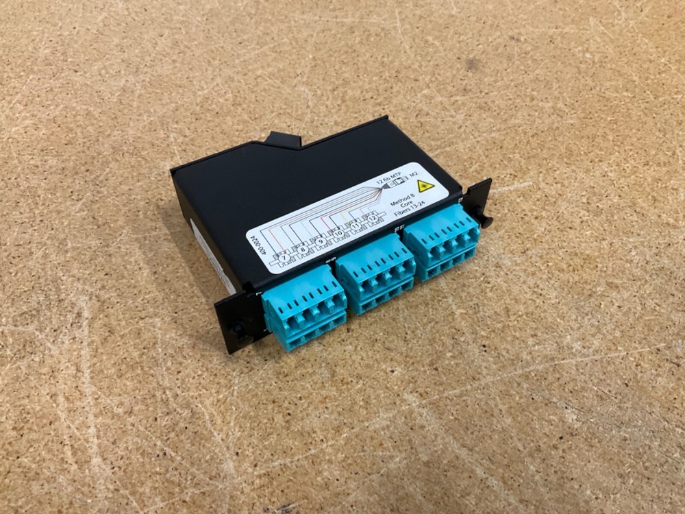 Leviton MTP Method B Edge Fiber Optic Modules FM-E024CAC0BC No Dust Covers