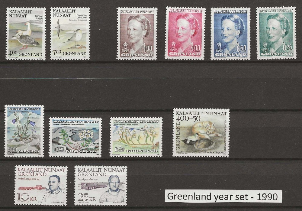 Greenland 1990 year set MNH
