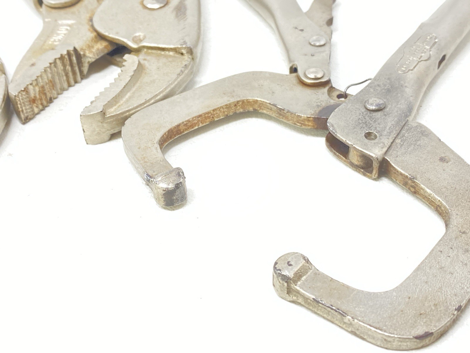 Vintage Lot of 4 Vise Grip Petersen-Dewitt USA Made Locking Pliers 10WR 7WR & 6R