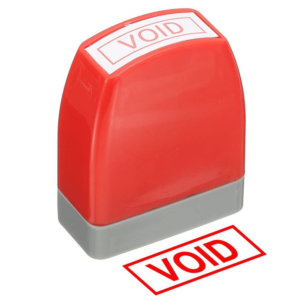 Void Notice Stamp, Office Stamp Pre Inked Stamp, Red