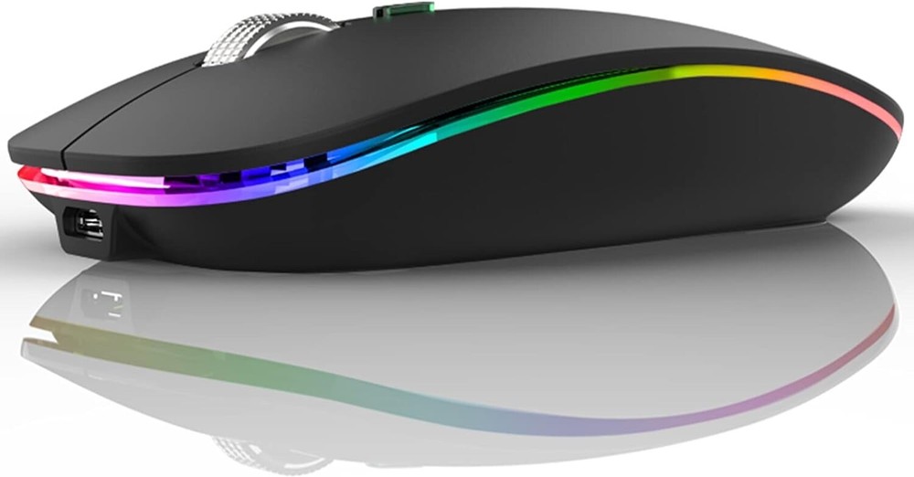 Wireless Bluetooth Mouse, LED Slim (Bluetooth 5.1/5.0 + USB)