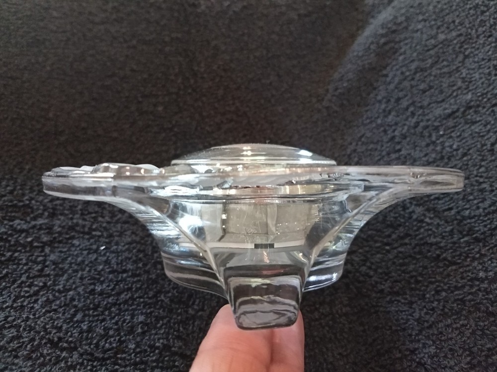 Studio Nova Lead Crystal Table Clock - Rose Pattern - Japan/Germany **NIB**