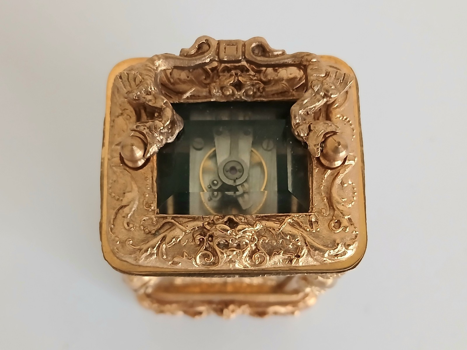 Miniature French Style Clock. Excellent Working Condition with Key.