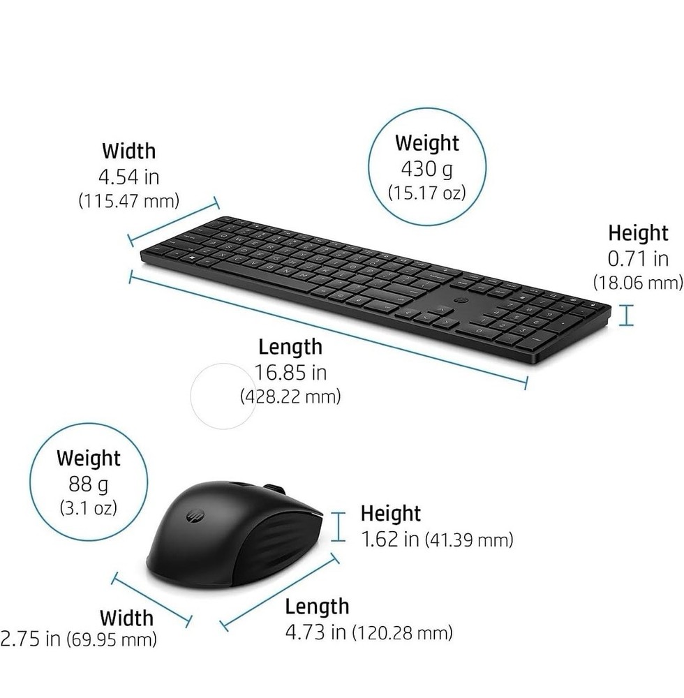 HP 655 Wireless Keyboard & Mouse Combo