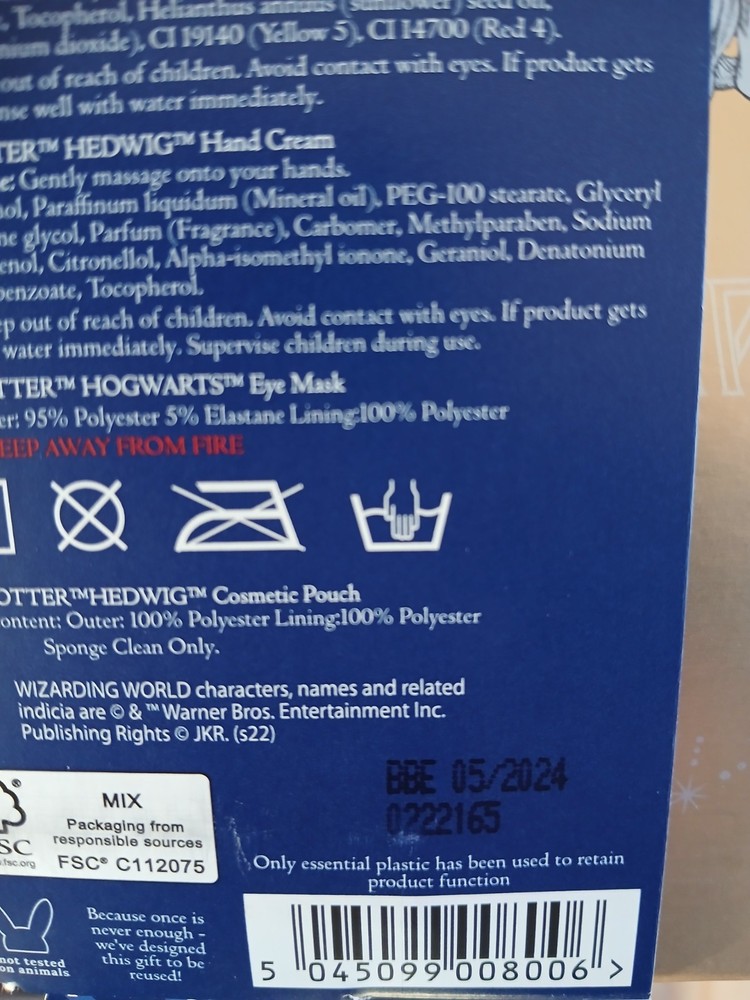 Harry Potter Gift Bundle, Bath collection set, Box, Makeup, Backpack.