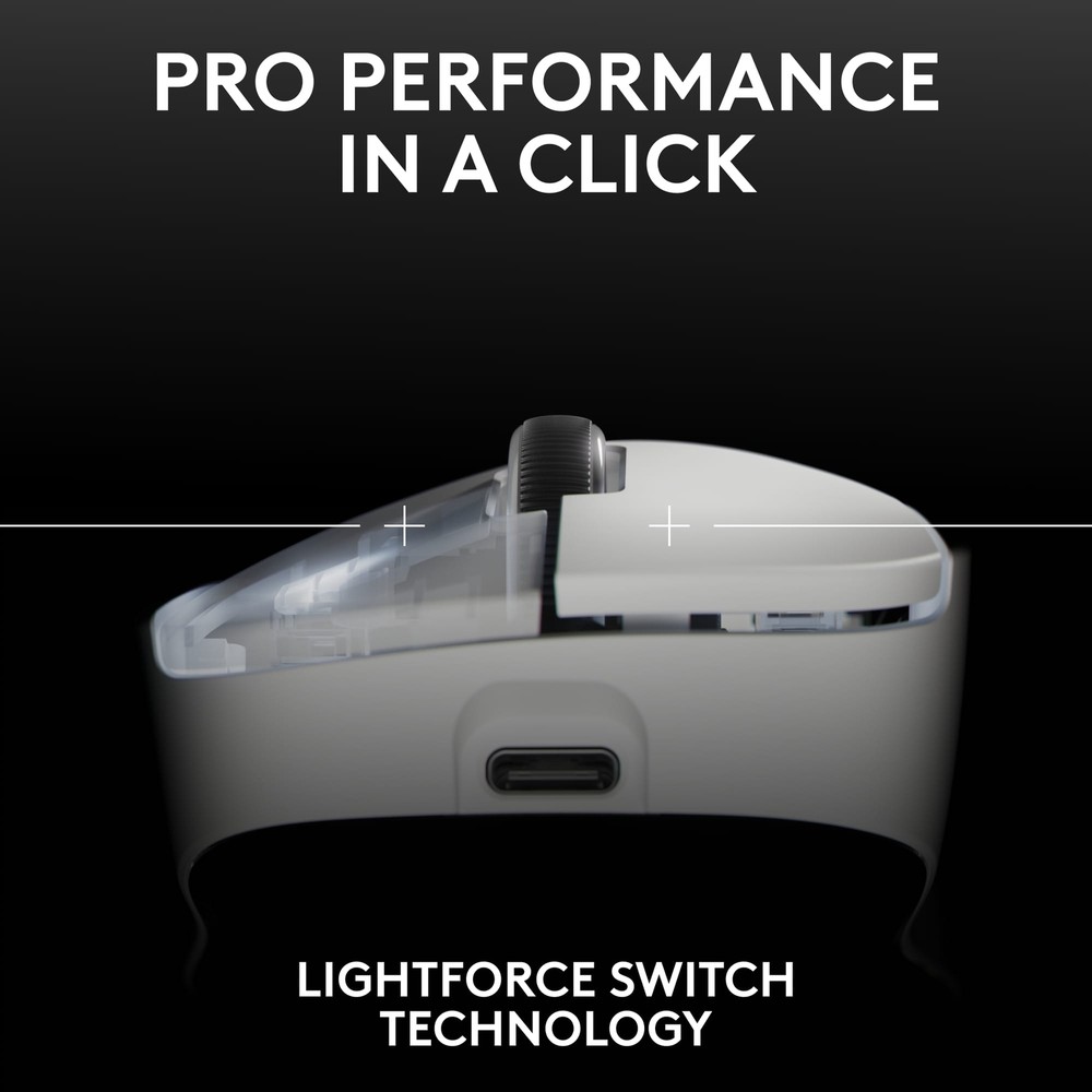 Logitech - PRO X Superlight 2 DEX Lightweight Wireless Optical HERO 2 Sensor ...