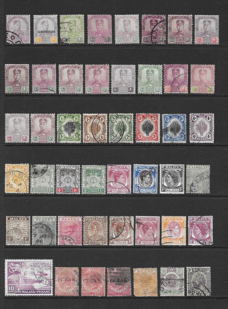 MALAYA STATES   VARIOUS MINT/USED ISSUES       1894 to 1954