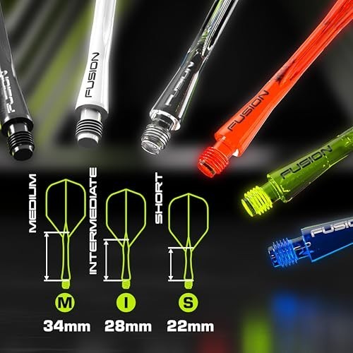 Integrated Flight & Shaft System Darts - No.2 Shape, Short/Intermediate/Medium,
