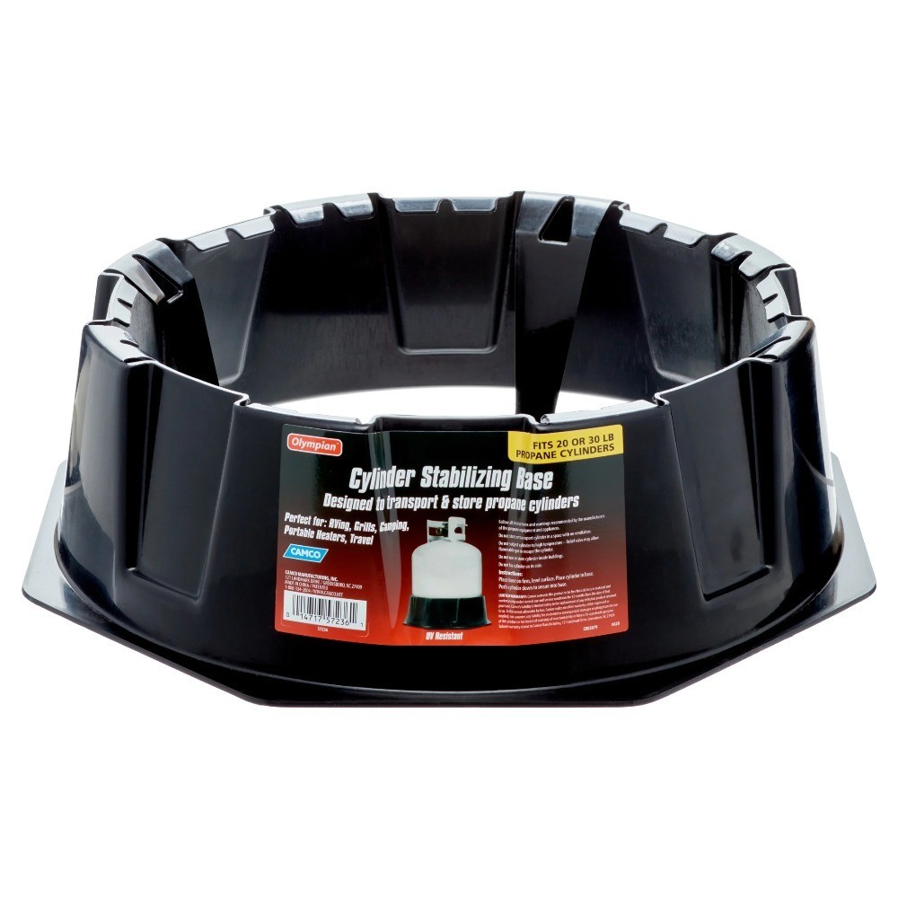 Propane Tank Base Stabilizer Ring Black Plastic Support Stand for 20 lb Cylinder