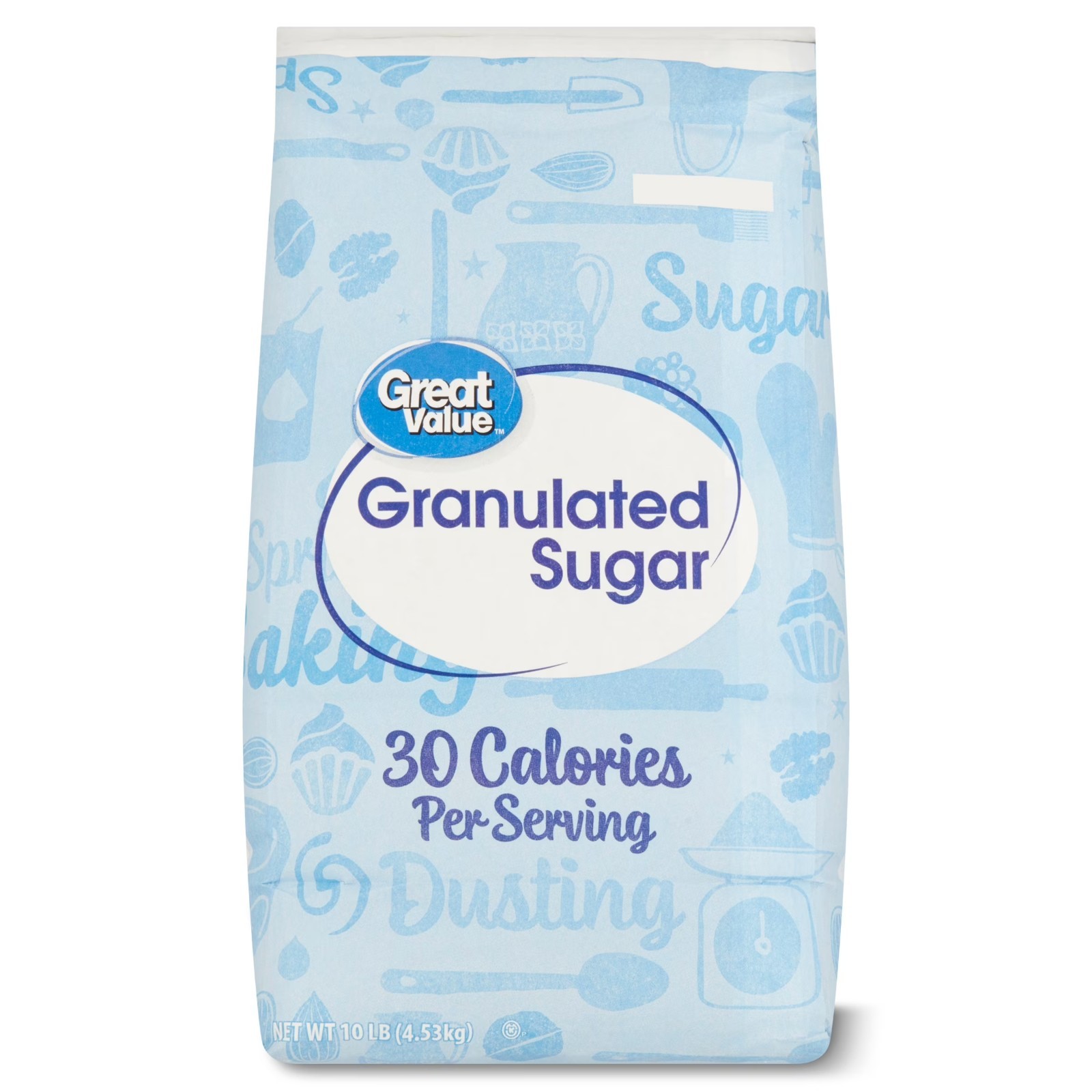 Great Value Pure Granulated Sugar, 10lb,New