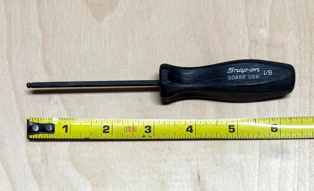 Snap on Tools 1/8" Ball Hex Screwdriver SDA8B USA