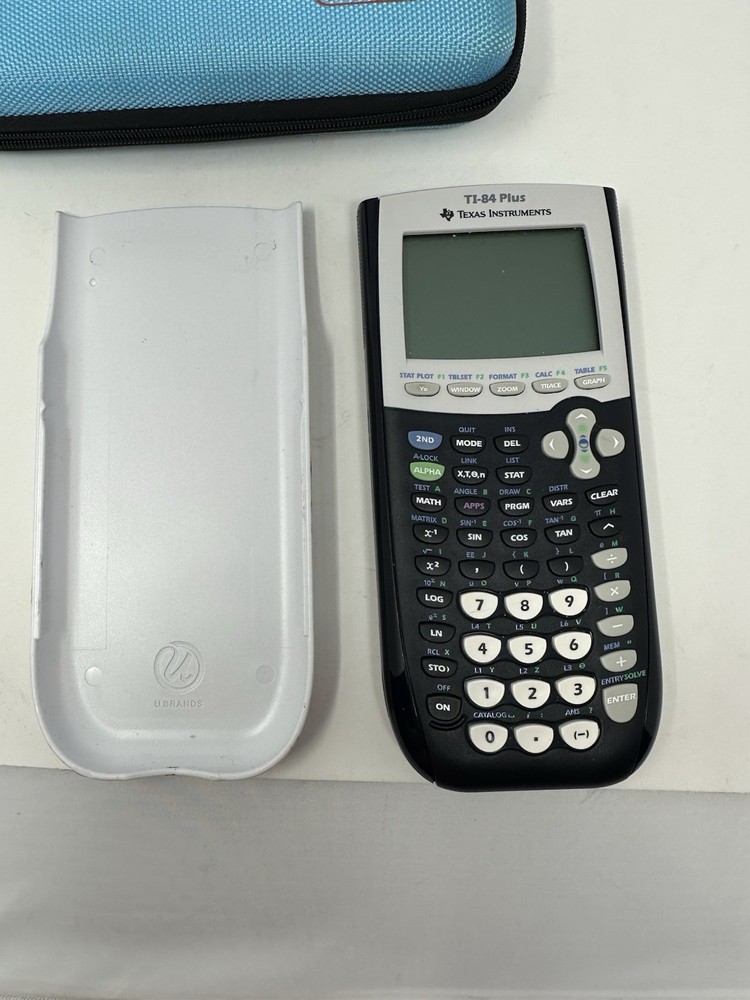 Ti84 Plus Calculator White Marble with Case & Manual