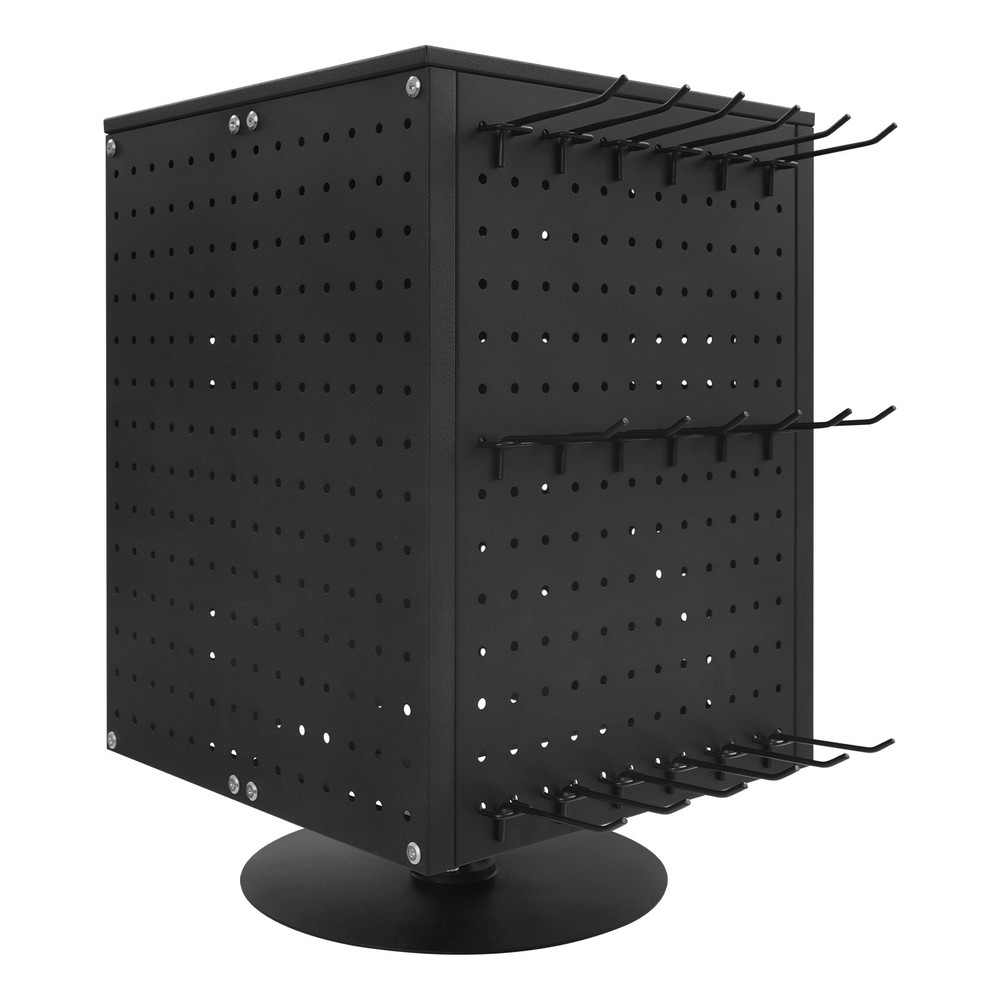 Pegboard Rotating Display Stand, 4 Sided Spinning Peg Board Display, Peg Board