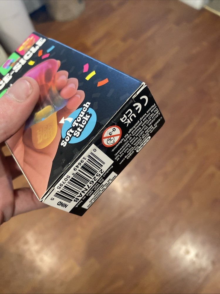 2x Authentic NeeDoh Nice-Sicle Super Solid Squishy Toy Popsicle-Rainbow Orange