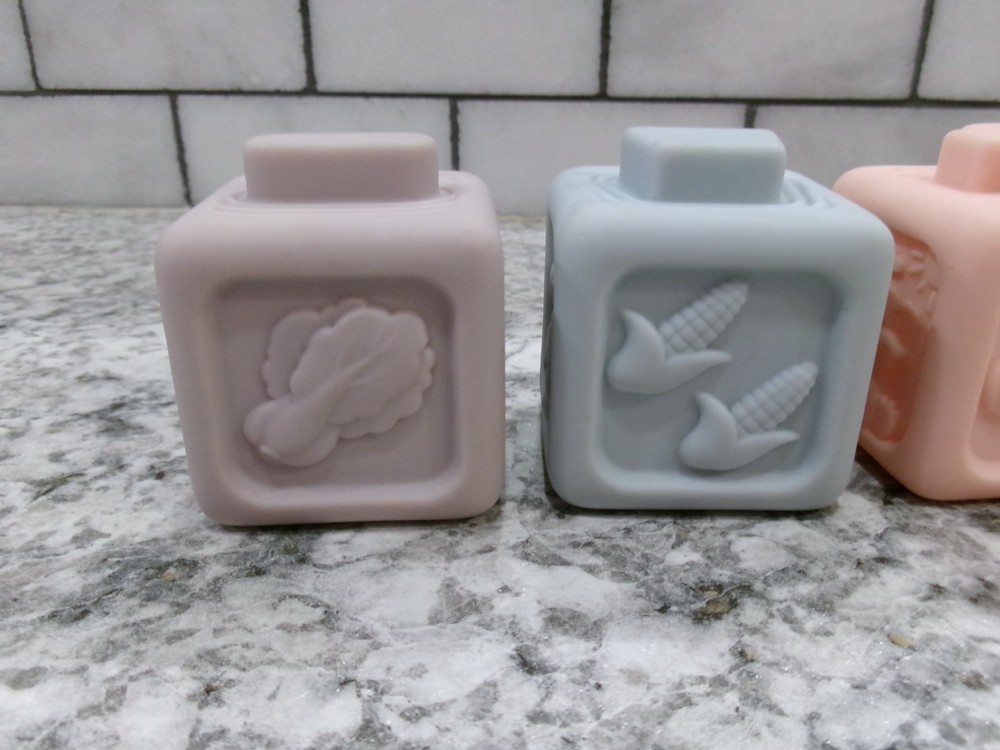 Babies Number Blocks, 1-6, Rubber, Stackable, Cubes