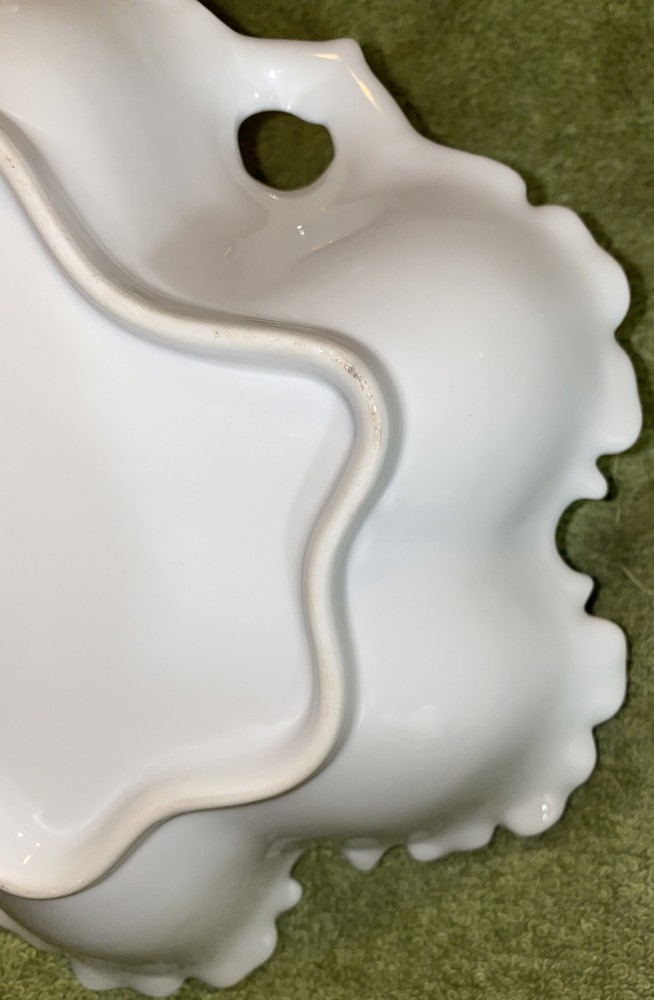 Beautiful German Dish Hand Painted by M. E. Crain dated 1895