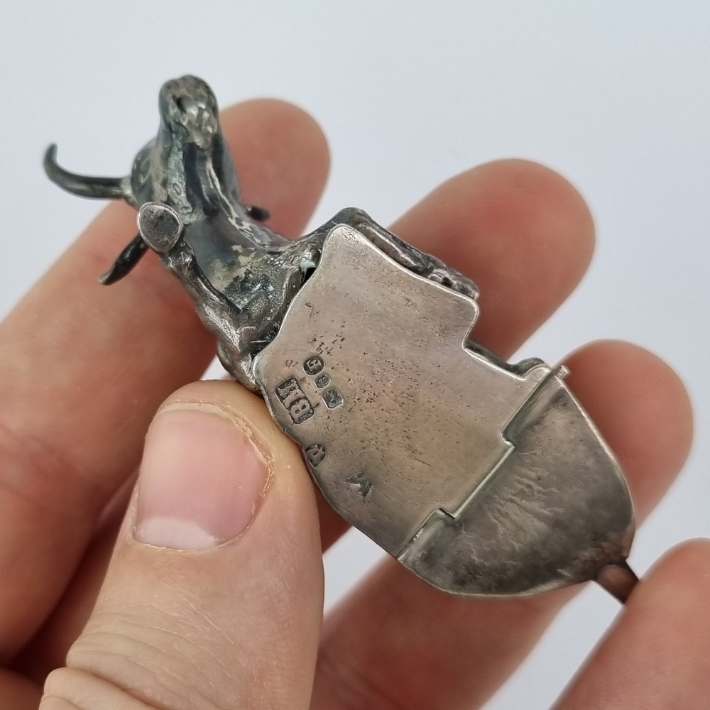 Antique Solid Silver Snuff Box? Shape Lying Cow Berthold Muller 1903 A/F