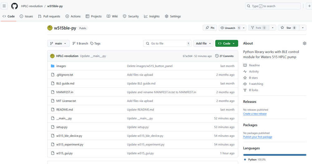 Controller hardware for Waters 515 HPLC Pump, DIY converter, python scripts