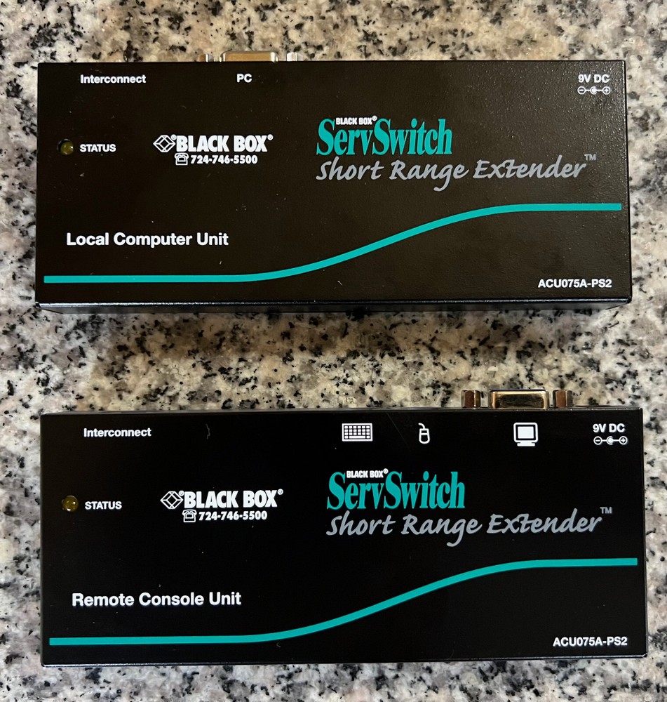 BLACK BOX SERVSWITCH ACU3209A-PS2 SHORT RANGE EXTENDER LOCAL COMPUTER UNIT NEW