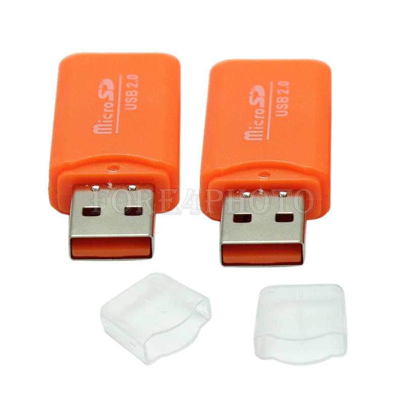 2pcs Card reader Micro SD Card Reader Adapter USB 2.0 Micro SD SDHC TF T-Flash