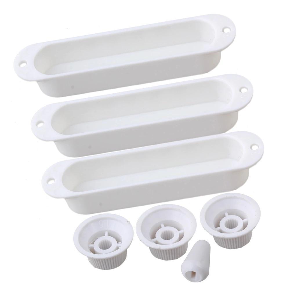 Strat Guitar Pickup Covers Knobs Switch Tip Set For Stratocaster Replacement