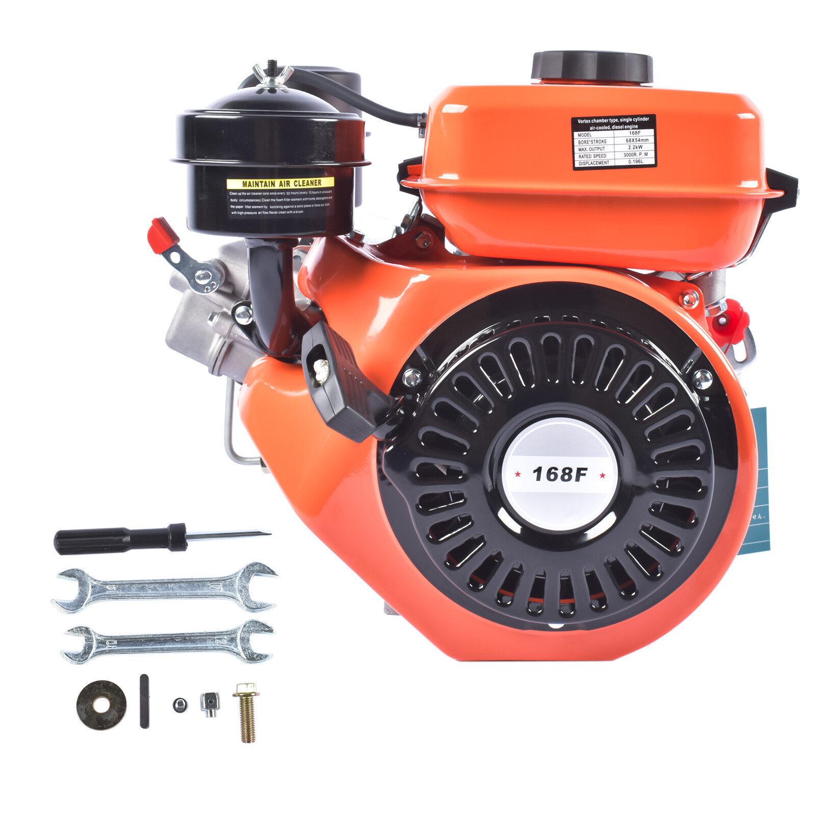 ​Heavy Duty 3HP 196CC 4 Stroke Diesel Engine/Motor - 2200W Single Cylinder