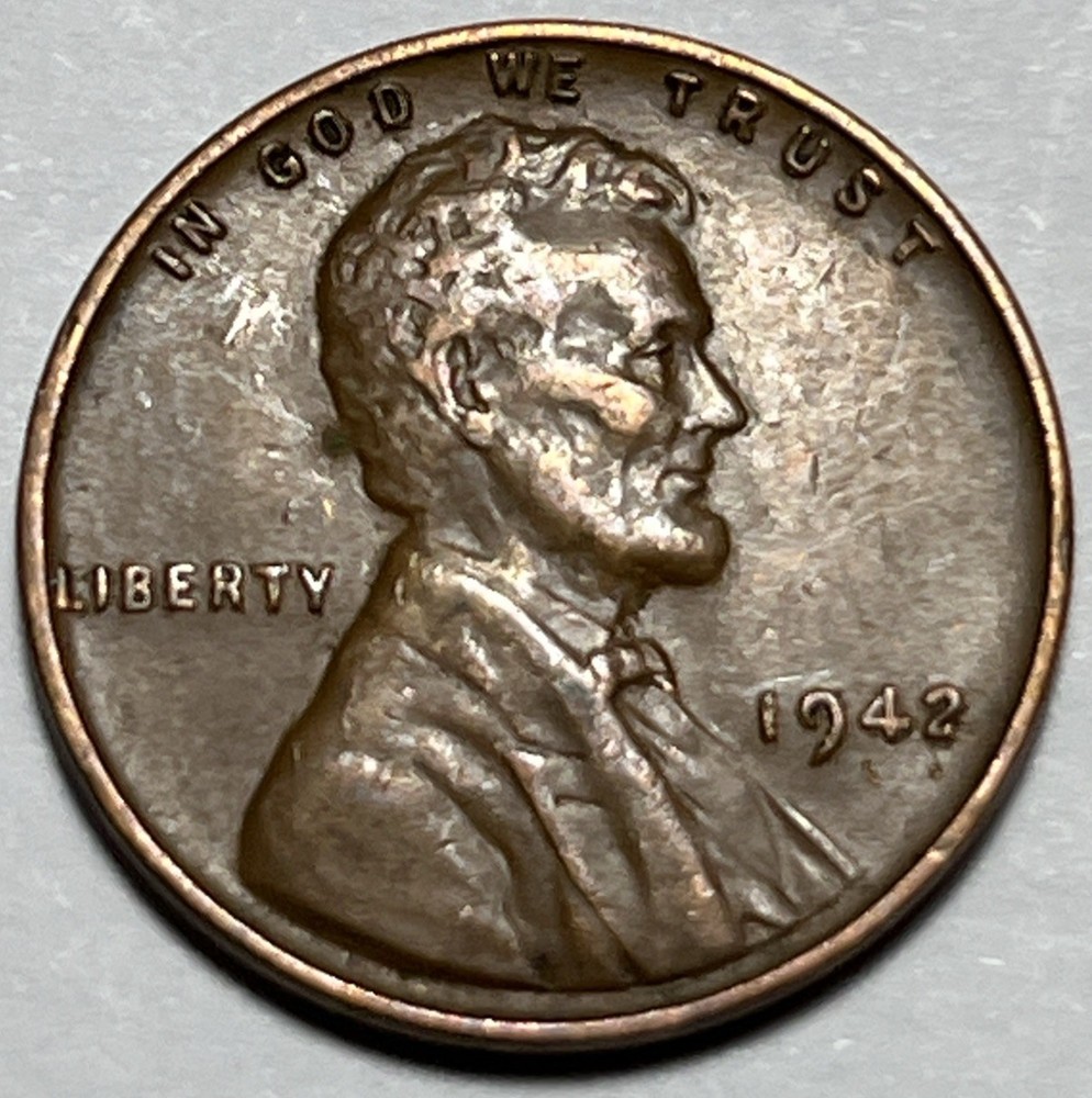 1942 Wheat Penny Error Deformed 2 Date Error