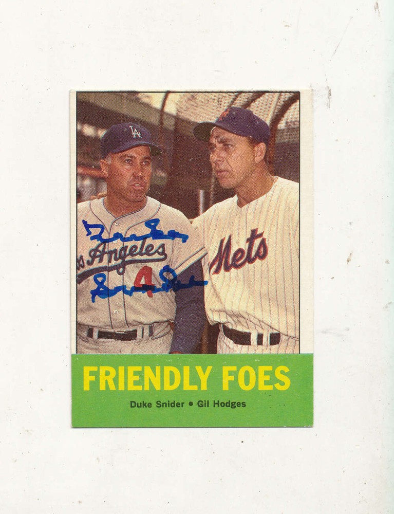 Duke Snider Dodgers #68 1963 Topps signed