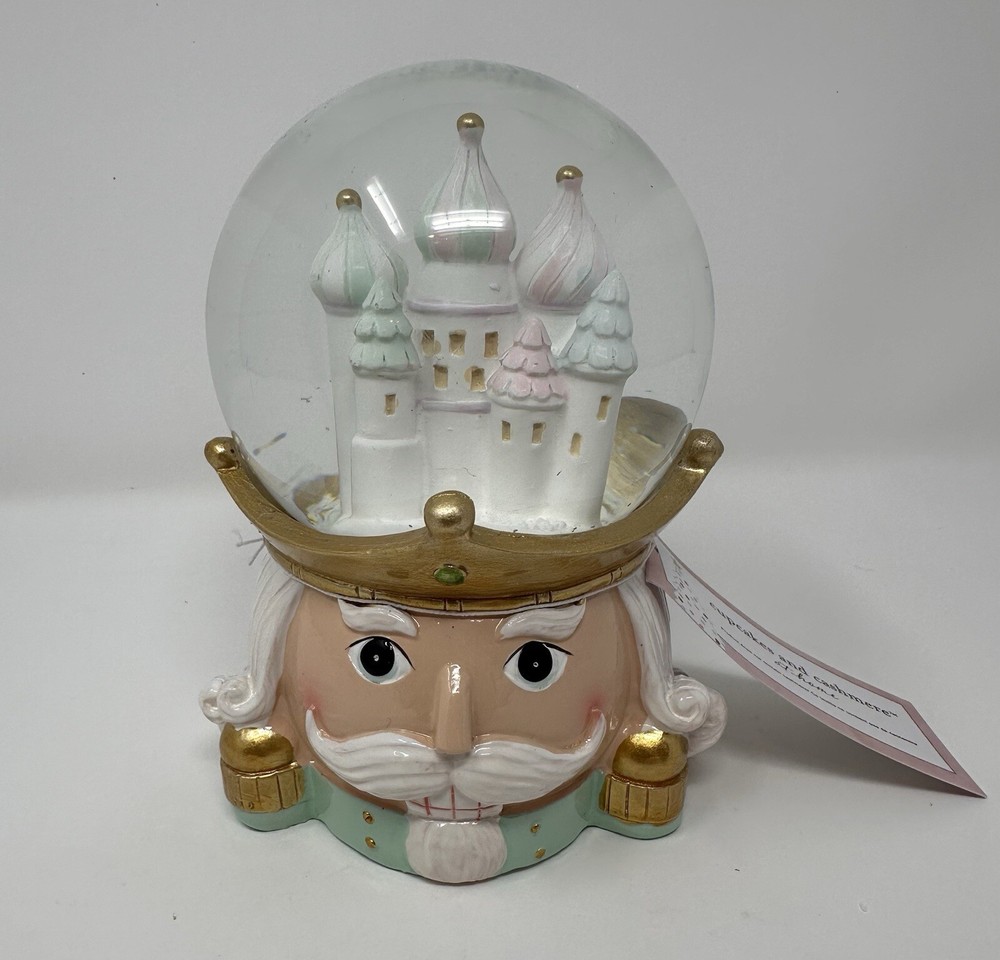 Pastel Christmas Nutcracker Snowglobe, Christmas Snowglobe, Musical Nutcracker