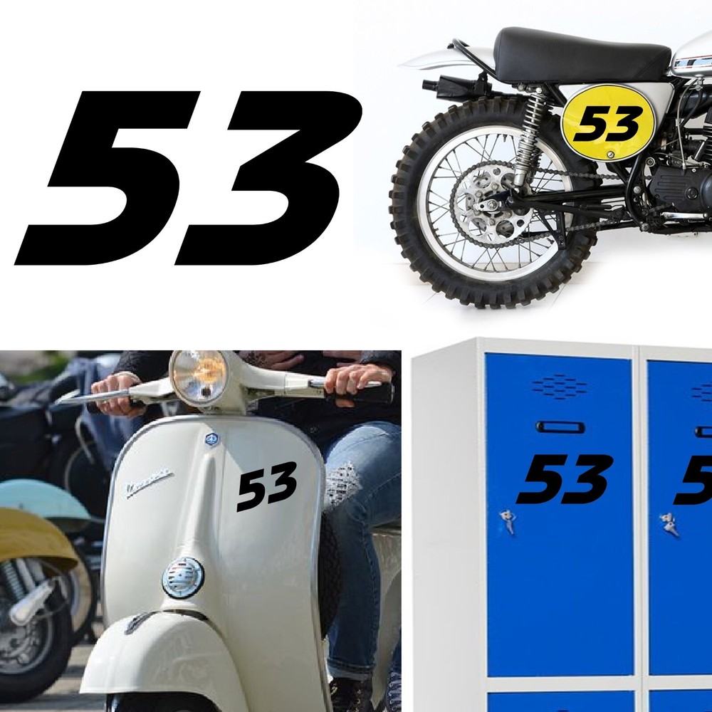 Number 53, Sticker Vinyl Version v2 Racing