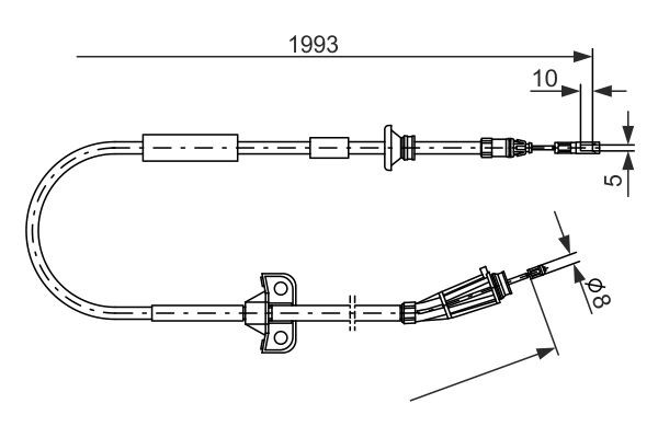 Cable Pull, parking brake BOSCH 1987477819