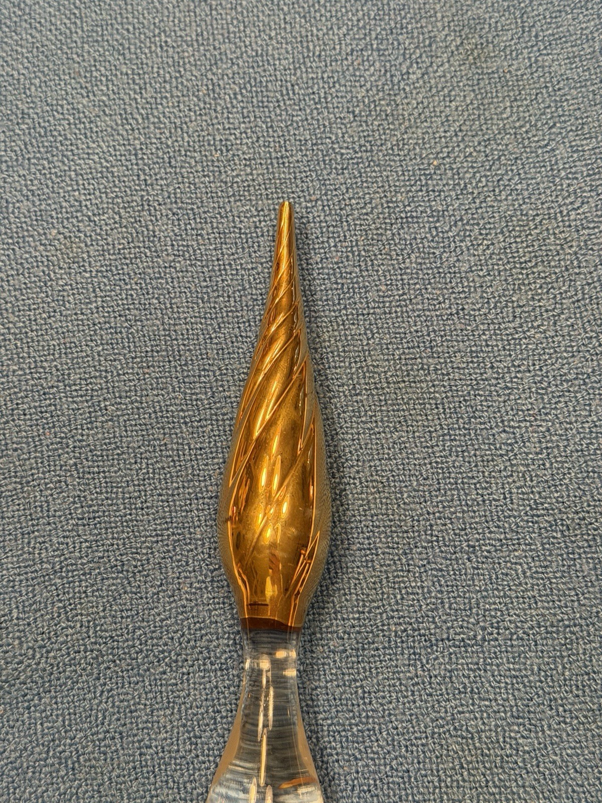 Vintage Gold Flame Twist Genie Decanter Stopper (Only) 1” Diameter 6.5 Tall