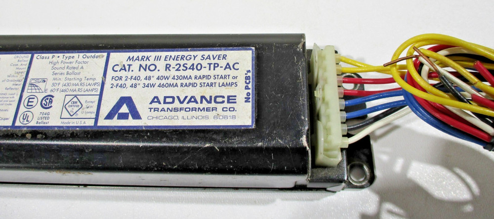 REPLACEMENT Ballast ADVANCE R-2S40-TP-AC