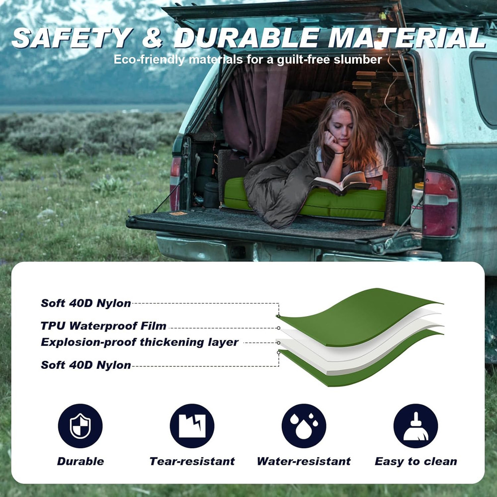 Camping Sleeping Pad 4.7 Inch Thick Inflatable Ultralight Mat