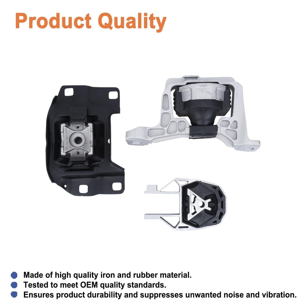 Engine and Transmission Mount (3PS). Fit for 2012-2018 Focus L4 2.0L. Replace...