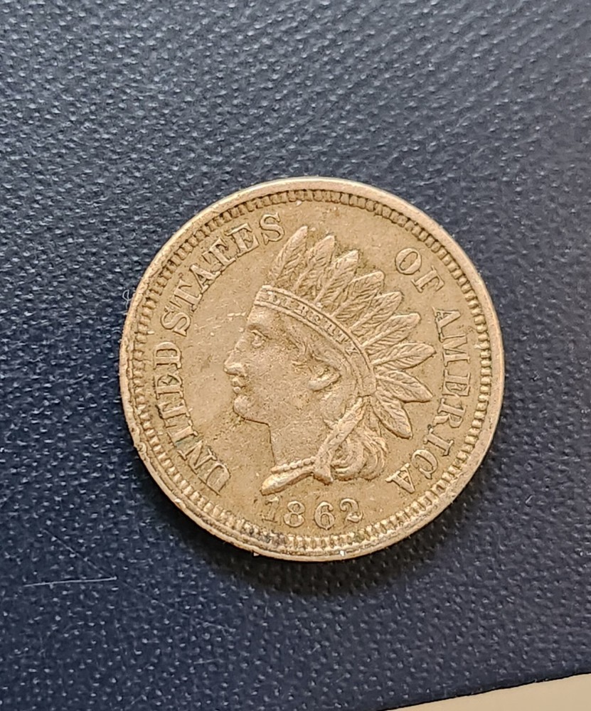 1862 Indian Cent AU G5