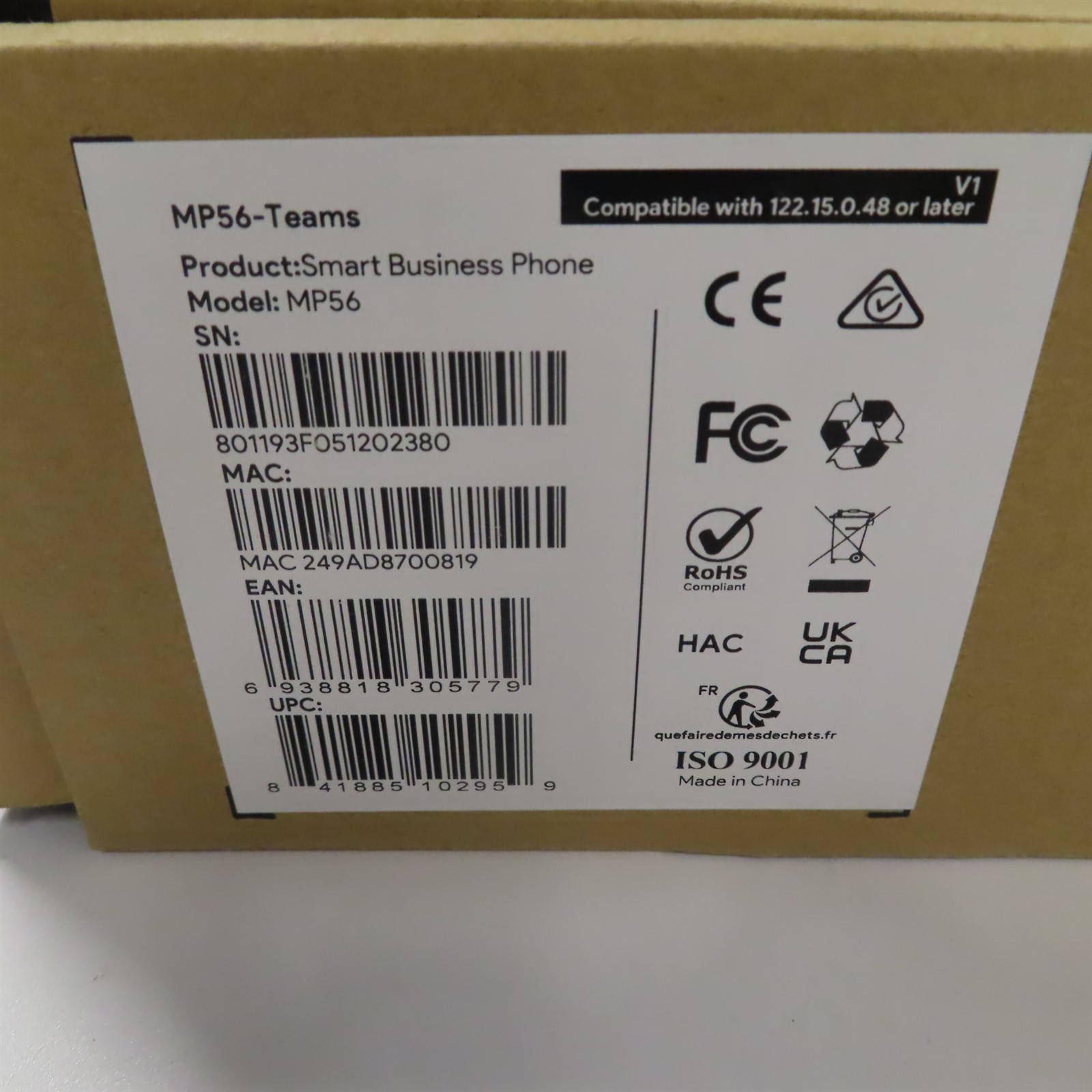 Yealink MP56 Teams VOIP Phone Color Display IP MP 56 Smart Business TEAMS QTY