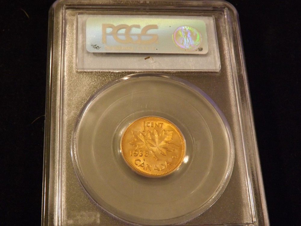 1938 1C Canada PCGS MS 64 RD